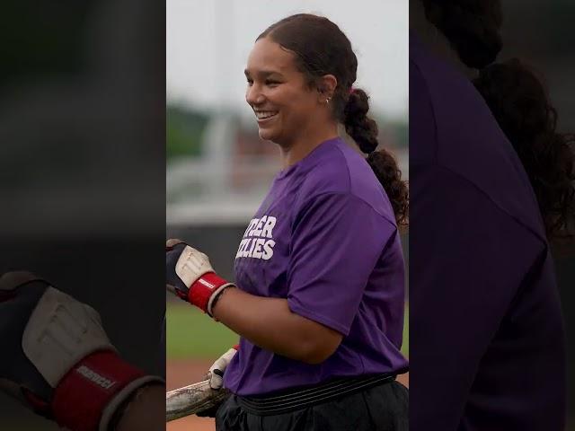 Kendyl Anderson competes in the NJCAA World Series Homerun Derby