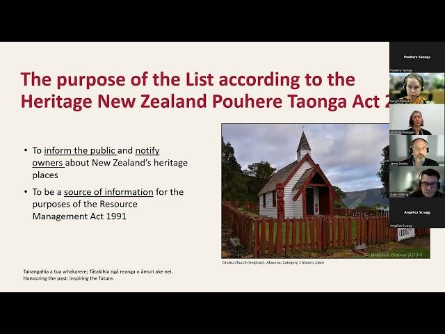 Updated Policy Through Expert Advice: Webinar 1 | Heritage New Zealand Pouhere Taonga