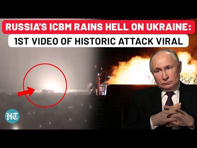 Video Captures Russia's Historic ICBM Attack On Ukraine | World Watches Putin's Show of Force