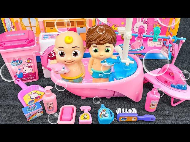 Satisfying with Unboxing & Review Miniature Bathroom Set Toys, Baby Bathtub Shower | ASMR videos