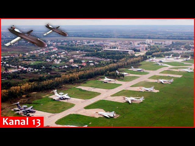 Moscow and 20 Russian military airfields are targeted by Peklo missile-drones flying 700 kilometers