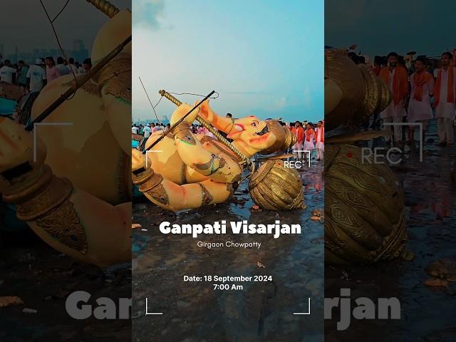 Ganpati Visarjan 2024 | Bad way of Visarjan at Girgaon Chowpatty,Mumbai #rizwanali #shorts