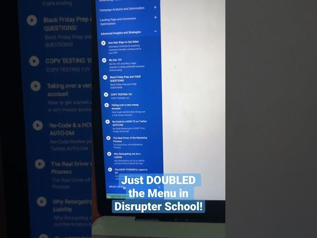 Disrupter School just DOUBLED IN SIZE - Join today!