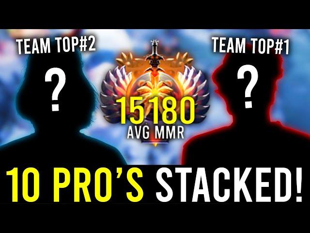 10 PRO's STACKED with 15,180 AVG MMR! - TEAM TOP 1 vs TEAM TOP 2!