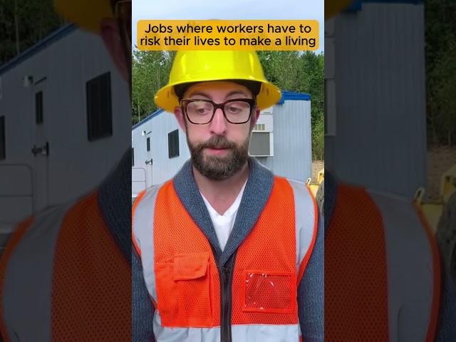 Jobs where workers have to risk their lives to make a living #constructionwork #construction #funny