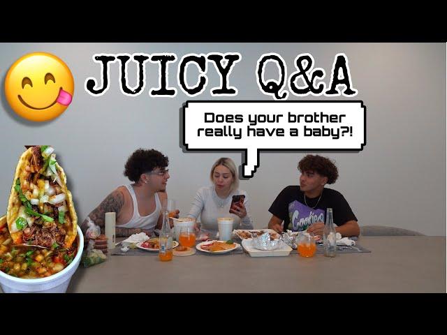 JUICY Q&A w/ Britney's Brother!! (BIRRIA TACOS MUKBANG)