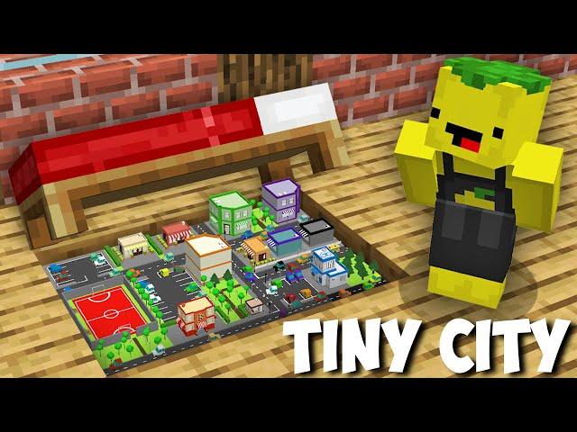 I found SECRET TINY CITY UNDER BED in Minecraft ! NEW SECRET PASSAGE !