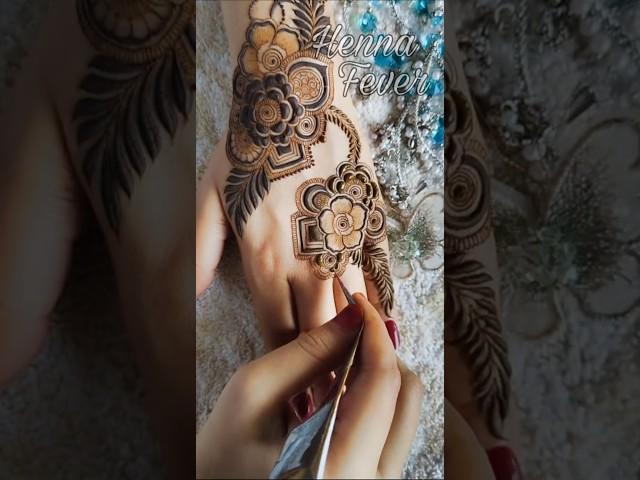 Beautiful Floral Patch Bunch Mehandi Henna Design  Unique Flower Mehndi #mehndi #henna #floral