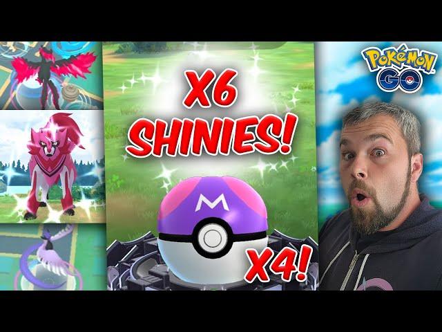 My 4th Master Ball! 2 Galarian Bird Encounters! & Many Shinies Caught! (Pokémon GO)