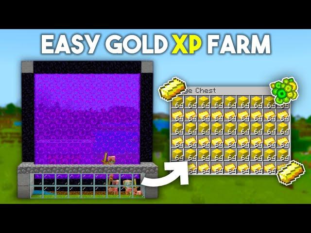 Minecraft Gold XP Farm 1.20 Tutorial in Bedrock!