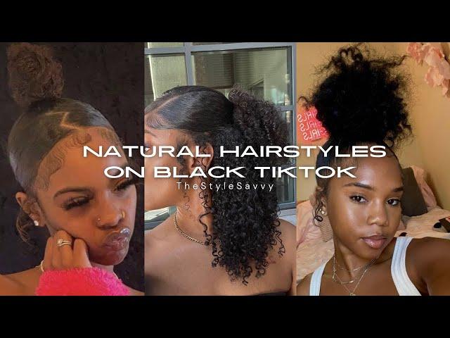 natural hairstyles on black TikTok| #blacktiktok #tiktok