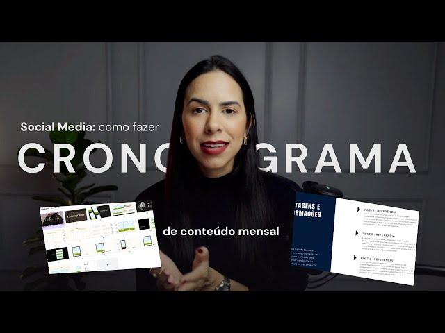 SOCIAL MEDIA - COMO MONTAR CRONOGRAMA DE CONTEÚDO