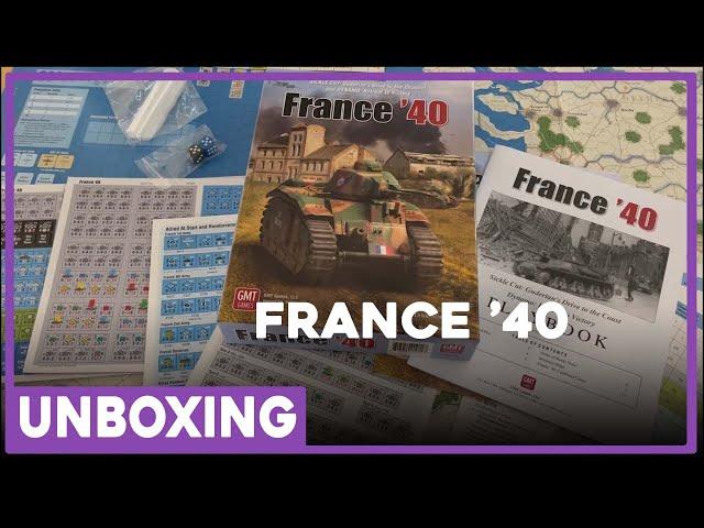 Unboxing | France '40 | GMT Games | The Players' Aid