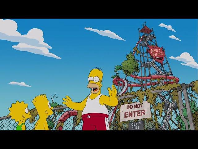 El tobogan de la muerte Homero en parque acuático Los simpsons T33 P.1