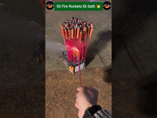 100 Firecracker Rockets  #fireworks #mrboombaam #shorts