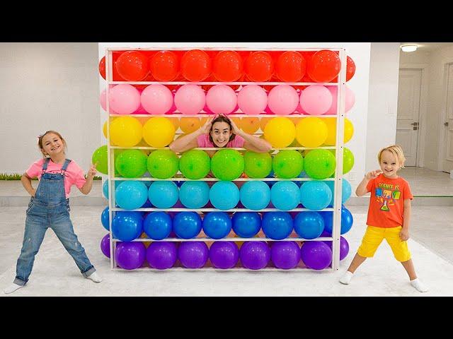 Chris and Mom Balloons Cube Challenge