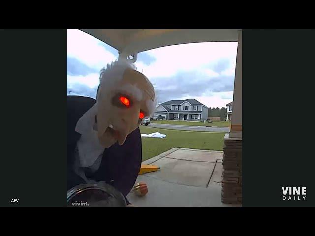 FUNNIEST HALLOWEEN CAUGHT on Security Cameras 2024 - Spooky, Silly & Hilarious Moments! 