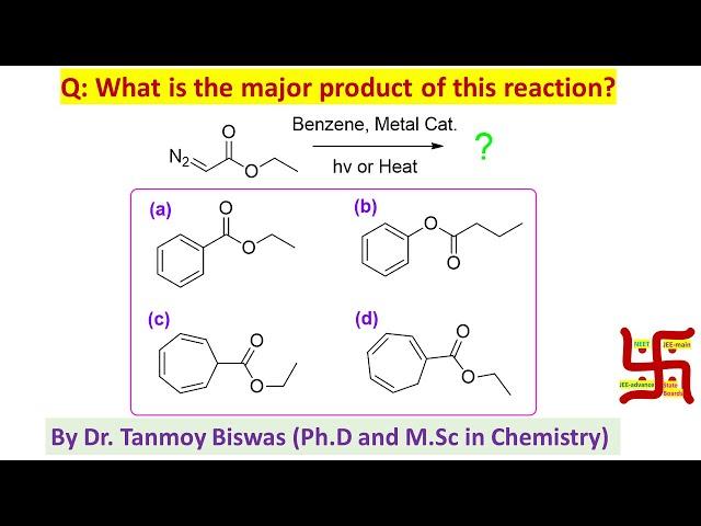 MCQ-80: About reaction of Ethyl diazo acetate by Dr. Tanmoy Biswas (Ph.D.) For IIT-JEE, NEET & BSMS