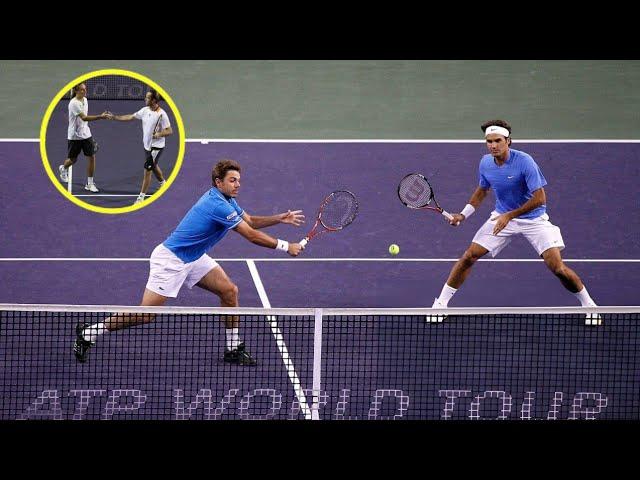 Tennis CRAZIEST Doubles Match You've Never Seen Before (Federer vs Dolgopolov Madness)