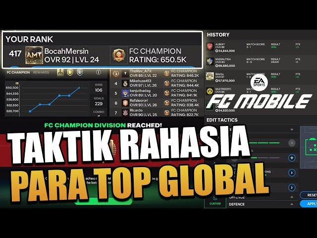 MAU JUARA FC MODE MANAGER? TAKTIK TOP GLOBAL INI DIJAMIN WORK 1000% CHEAPBEAST PUN BISA! FC MOBILE