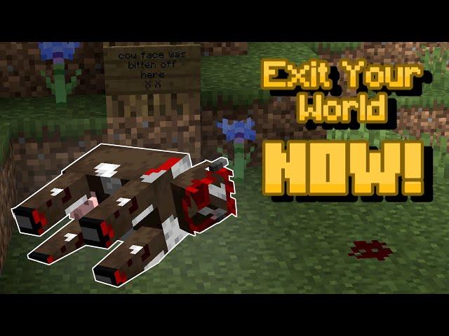 If Your Cow's Faces Get Bitten Off, EXIT YOUR WORLD! Minecraft Creepypasta