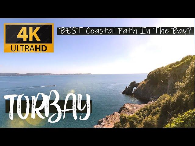 South West Coastal Path TORQUAY Torbay Gimbal Walk | Walking Tour | 4K Resolution