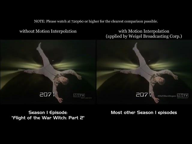 MeTV Motion Interpolation Example: Buck Rogers (Season 1) intro