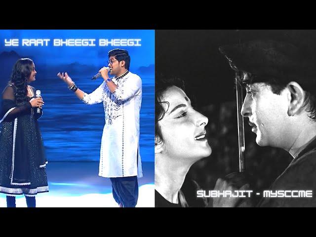 Subhajit and Myscmme - Ye Raat Bheegi Bheegi | Indian idol S15 | Talent Tapes