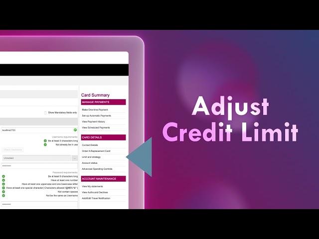 Credit Card Online Banking Tutorial