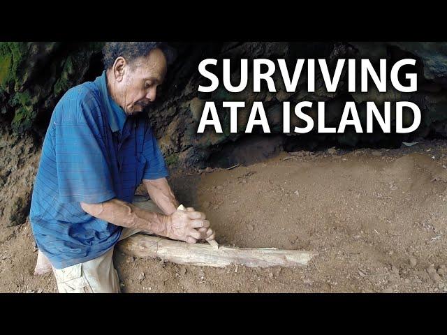 The Tongan Castaways making fire on Ata Island