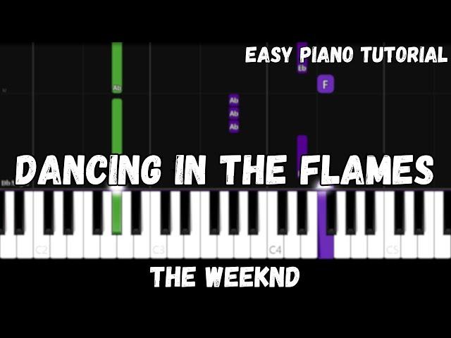 The Weeknd - Dancing In The Flames (Easy Piano Tutorial)