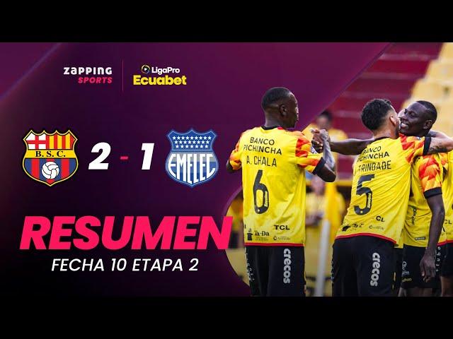 Barcelona SC 2 - 1 CS Emelec Resumen Fecha 10 / 2da Etapa / LigaPro Ecuabet