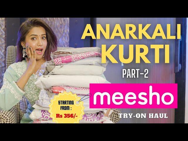 ANARKALI kurti set haul part - 2 from MEESHO | tryon | honest review || gimaashi