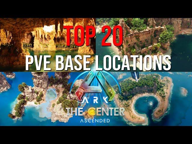 TOP 20 PVE Base Locations | THE CENTER | ARK: Survival Ascended