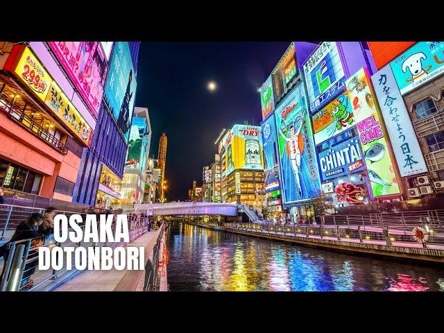 Osaka Dotonbori Night Walking Tour (4K HDR)