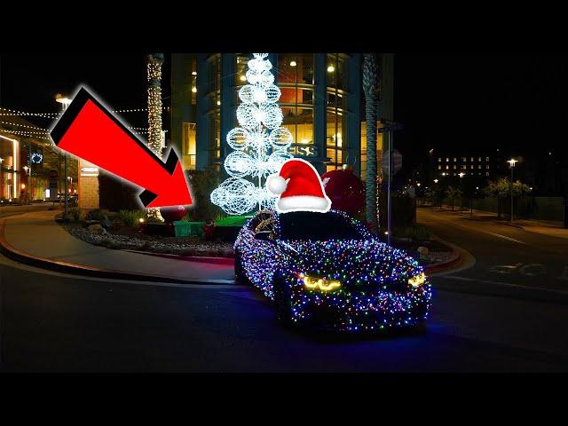 WRAPPING MY BMW M3 WITH CHRISTMAS LIGHTS!!!