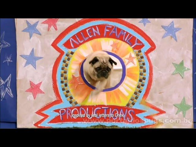 Chex - "The Allen Family" -  Comercial de TV - Propaganda com Pug