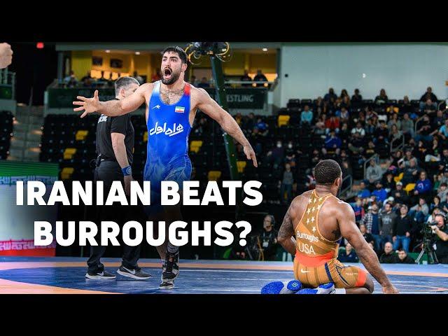 Jordan Burroughs Takes First Ever Loss To An Iranian (Ali Savadkouhi)