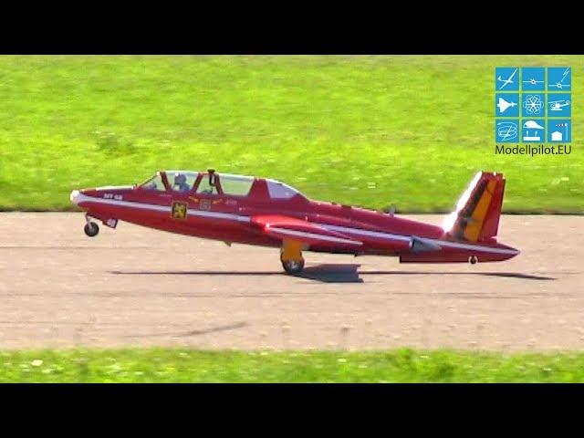 STUNNING FOUGA MAGISTER PHILIP AVONDS TEAM BELGIUM RC TURBINE JET COMPETITION FLIGHT (13,5KG) JET WM