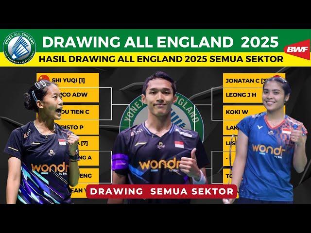 Hasil Drawing Yonex All England Open badminton championships 2025 di semua sektor