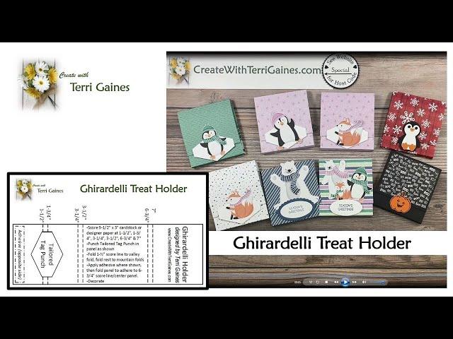 Ghirardelli Treat Holder created with Tailored Tag Punch