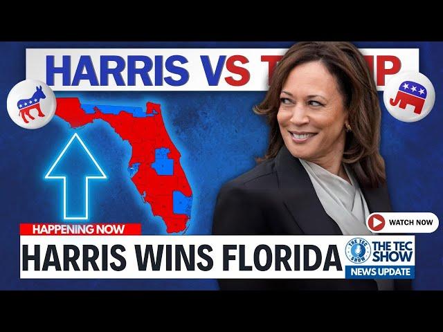 HARRIS SURGES IN FLORIDA, HARRIS CLOSES GAP IN NEW POLL (Map Projection)