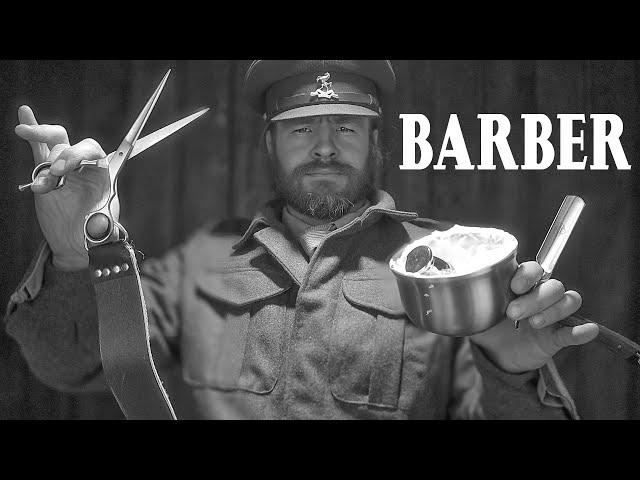 ASMR | Authentic 1940's Barbershop Haircut & Shave