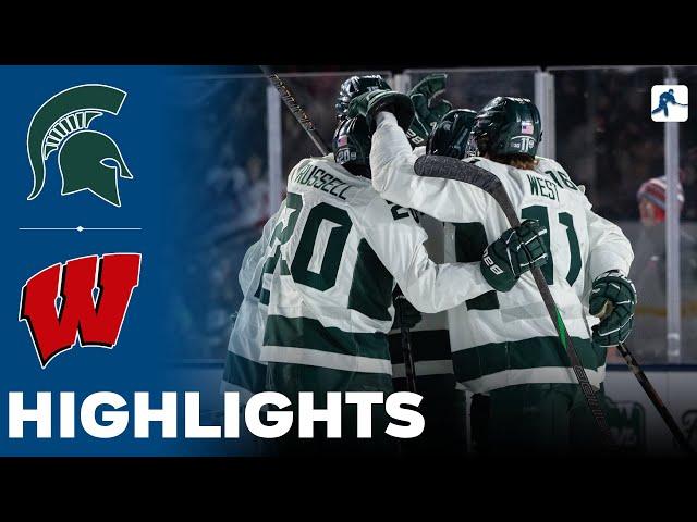 Michigan State vs Wisconsin | NCAA College Hockey | Highlights - January 04, 2025