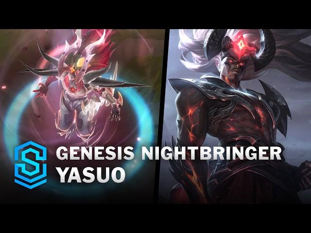 Genesis Nightbringer Yasuo Skin Spotlight - Pre-Release - PBE Preview - League of Legends