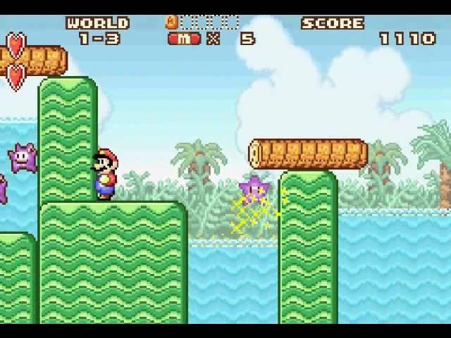 Super Mario Advance - Super Mario 2 World 1 3-3 (Fail)