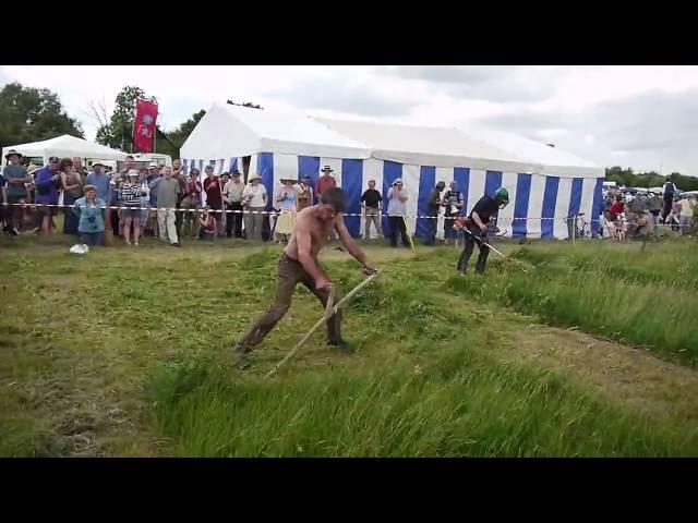 Scythe vs Brushcutter 1 - South West Annual Scythe Festival - June 2010