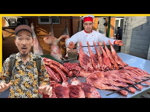 Most Genius Cooking Skills of Meat King!! - Uzbekistan Street Food Tour in Andijan