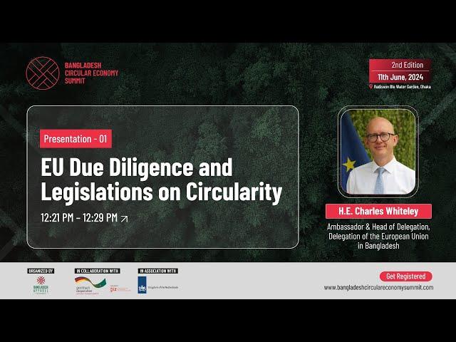 Presentation 1- EU Due Diligence & Legislations on Circularity by H.E. Charles Whiteley