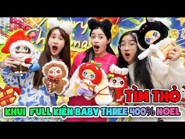 THỬ THÁCH KHUI FULL KIỆN BABY THREE 400% NOEL -  ĐẾN KHI NÀO RA THỎ THÌ THÔI I Linh Barbie Vlog